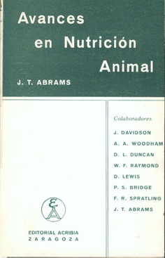 Avances en nutrición animal